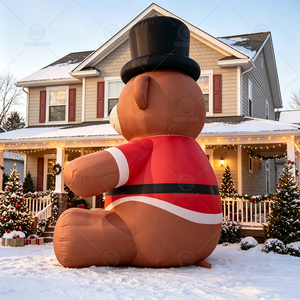 Orso di Natale Gonfiabile Gigante da 6m per Esterni, Statua Gonfiabile Grande per Giardino e Decorazioni per Centri Commerciali - Product Image 5