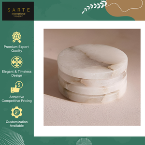 Unique Shape Exquisite Customizable Eco-Friendly Modern Luxury Design Marble Ceramic <b>Drink</b> <b>Coasters</b> for Restaurant Use - Product Image 6