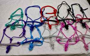 Ornements pour chevaux HO 88485, laisse en nylon/PP, laisse de cheval de haute qualité, 4 nœuds, fabrication artisanale, taille ajustable, disponible en plusieurs tailles - Product Image 6