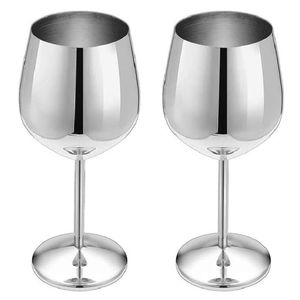 Stainless Steel Wine <b>Glass</b> Set of 2 Modern Round Design Unbreakable for Party <b>Goblets</b> Western Drinking <b>Glass</b> <b>goblet</b> - Product Image 6