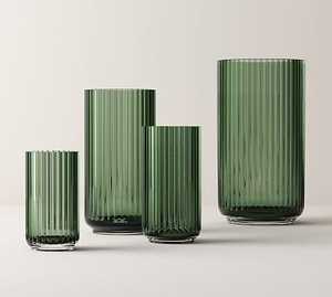 แจกันแก้วทรงกระบอกสีดำแบบมินิมอลพร้อมการจัดดอกยูคาลิปตัส - Product Image 2