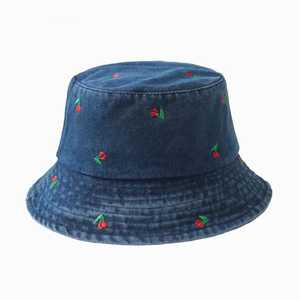 Unisex Adjustable Bucket Hat 3D Embroidery Solid Color 100% Cotton Canvas Breathable Casual Adult Four Seasons 56-58CM - Product Image 2
