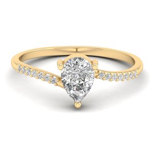 แหวนหมั้นเพชรโมอิสซาไนต์ทรงลูกแพร์ REYES น้ำหนัก 0.8 กะรัต ทองคำขาว 14K รับรองโดย GRA ของขวัญแต่งงาน เครื่องประดับชั้นดีสำหรับผู้หญิง - Product Image 6