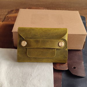 Genuine Leather Stitchless <b>Wallet</b> Slim <b>RFID</b> <b>Blocking</b> Minimalist Card Case Seamless Design Men Pocket Purse LSSW-0015C - Product Image 1