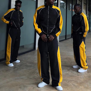 Conjunto Deportivo Personalizado de Alta Calidad, Chaqueta y Pantalones Reflectantes con Cierre, Cortavientos de Nailon y Poliéster para Hombre - Product Image 5