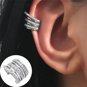 Orecchini a polsino pendenti VAGZEB da ragazza, stile bohémien, alla moda, con strass di cristallo, senza piercing richiesto - Product Image 4
