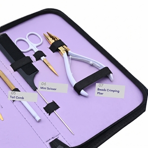 Kit de Herramientas para Extensiones de Cabello de Salón: Alicates de Micro Anclaje, Alicates de Remoción, Cortador de Queratina, Tijeras de Gancho, Accesorios de Seccionamiento - Product Image 5