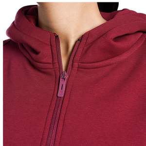 Fabricante OEM ODM de sudaderas con capucha y media cremallera personalizadas al por mayor para mujer, top informal de forro polar para invierno - Product Image 5