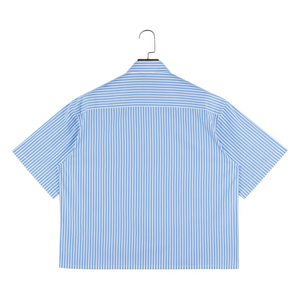เสื้อเชิ้ตแขนยาวลายทางผ้าโพลีเอสเตอร์/คอตตอน ยี่ห้อ Self Industries สวมใส่สบาย ระบายอากาศได้ดี น้ำหนัก 140 กรัม ปกคอพับได้ สำหรับผู้ชาย ฤดูร้อน - Product Image 2