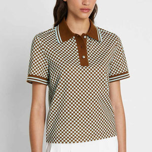 Chemise polo de golf pour femmes, vêtements d'été confortables de haute qualité, vêtements de sport, logo brodé, vêtements décontractés - Product Image 1