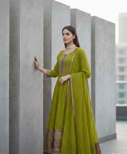 Traje Indio-Pakistaní de Última Tendencia, Diseño de Vestido de Boda, Dupatta, Kameez, Vestidos de Fiesta - Product Image 2