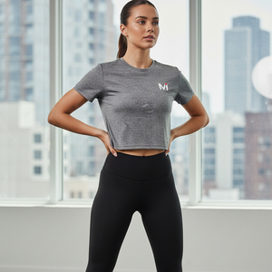 Compression Gym T-Shirt <b>Base</b> <b>Layer</b> Sports Top Moisture Management Training Gear Wholesale Fitness Apparel High Knitted Sporty - Product Image 6