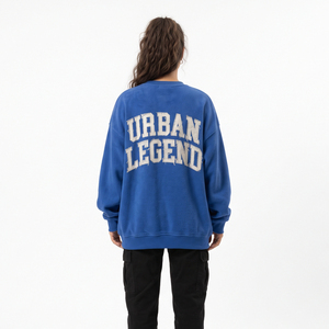 <b>Women</b> <b>Baggy</b> Distress Embroidery Sweat <b>Shirt</b> Casual 100% Polyester Fleece Oversize Drop Shoulder Winter Street Wear Sweat <b>Shirts</b> - Product Image 2