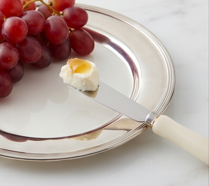 Ensemble de 4 couteaux à fromage et à beurre en acier inoxydable avec manche blanc crème, ustensiles de cuisine - Product Image 6