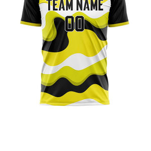 Maillot de sport personnalisé en tissu polyester léger 100% OEM pour les clubs avec impression par sublimation, maillot de football - Product Image 4