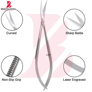 Tijeras de Precisión de Acero Inoxidable Portátiles de la Mejor Calidad para Cejas y Pestañas - Product Image 3