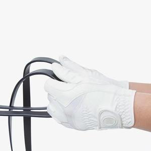 2026 White Genuine Leather Equestrian Riding Gloves Men Regular Fit <b>Button</b> Closure Solid Color Grip Gloves for Riding 2026 - Product Image 3