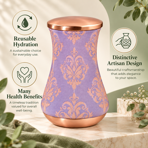Carafe/Pichet à eau en cuivre de haute qualité avec couvercle en cuivre pour la maison, l'hôtel, la restauration, les cadeaux, la vaisselle de table - Product Image 5