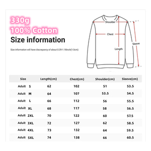 Sweat-shirt à col rond à manches longues en coton 100% 380G avec logo personnalisé en gros pour hommes - Product Image 2
