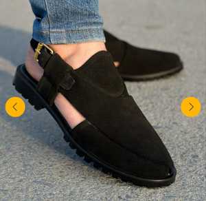 Sandalias Planas de Gamuza Negra con Punta Abierta, Correa con Hebilla, Zapatos Casuales de Verano, Suela de Goma Antideslizante - Product Image 5