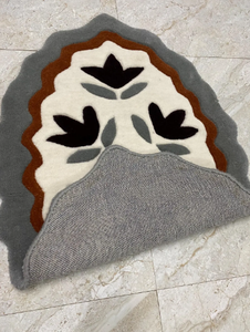 Tapis KNOT RUG en laine tuftée à la main, de haute qualité, motif ovale moderne, fait main, écologique, pour salon, chambre d'enfants, hôtels, bureau - Product Image 5