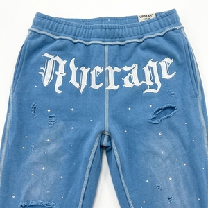 Chándal de hombre retro de corte holgado con efecto desgastado, bordado, apliques, lavado ácido, cremallera, pedrería, diseño personalizado, cintura media - Product Image 5