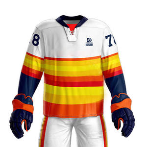 Fabriqué au Pakistan, faible MOQ, uniformes de hockey sur glace pour hommes, imprimés, taille personnalisée, 100% polyester, durable, séchage rapide, vêtements de sport - Product Image 4