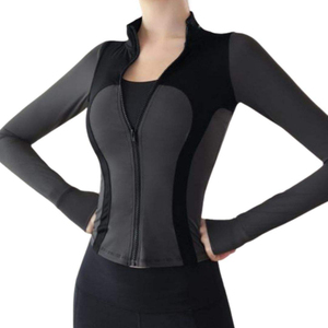 Custom Women Long Sleeve Zip Up Shirt Casual Fashion Front <b>Zipper</b> <b>Top</b> OEM ODM Private Label Clothing Long Sleeve Zip Up Shirt - Product Image 3