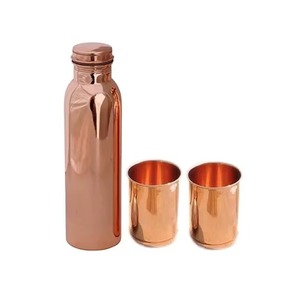 High Demand Handcrafted 100% Copper Bottle Set for Office and School Use <b>Large</b> Capacity Water Bottle - Product Image 1