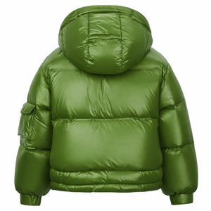 Hooded Stand Collar Front Custom Logo Casual Outdoor Thermal Coat Custom Bubble Front Logo Hooded Men's Casual Outerwear Puffer - Product Image 5