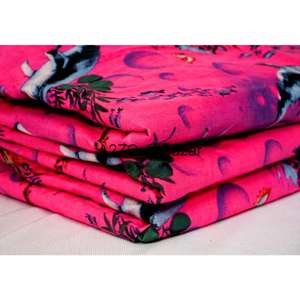 Tela de Algodón 100% con Estampado de Bloques, Ecológica, Transpirable, de Secado Rápido, Ligera, Estilo Cruzado, para Prendas de Niñas, Rajasthan - Product Image 2