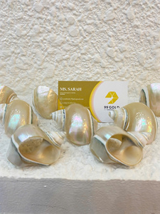 Porta Servilletas con Forma de Anillo Hecho a Mano en Vietnam con Diseño de Caracol y Concha Marina para Decoración de Mesa en Hoteles y Banquetes con Temática Oceánica - Product Image 2