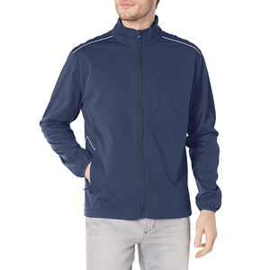 Veste softshell pour homme la plus vendue, 100% polyester, coupe-vent, respirante, logo personnalisé imprimé, fermeture éclair - Product Image 1
