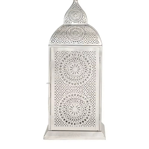 Fabulous Selling Customized Size <b>Silver</b> Rectangle Shape Metal Candle Floor <b>Lantern</b> With <b>Silver</b> Finish <b>Lantern</b> for Home Decor - Product Image 2