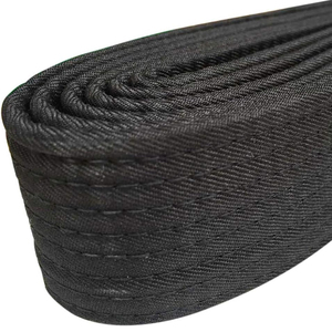 Cinturón de Karate Negro para Adultos, Unisex, Poliéster/Algodón, Transpirable, de Secado Rápido, Teñido Liso, para Artes Marciales Sin Gi - Product Image 6