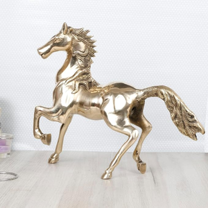 Statue de cheval en métal, figurine décorative de cheval au galop, sculpture animale, décoration d'intérieur, ornement de table - Product Image 4