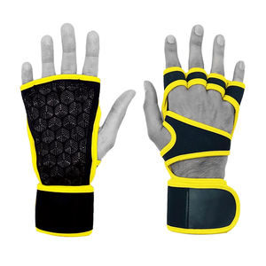 Gants de sport en polyester imperméables à demi-doigts antidérapants avec excellente adhérence pour la musculation et le CrossFit - Couleur et logo personnalisés - Product Image 2