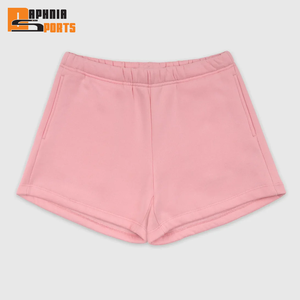 Pantalones Cortos Deportivos de Felpa con Botones, Transpirables, Personalizados al por Mayor, 100% Algodón, de Alta Calidad, Secado Rápido, Ecológicos, de Cintura Alta, para Mujer - Product Image 2