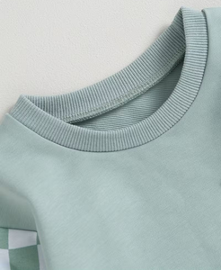 Customized Brand Baby Casual Print Color-Block Zip-Up Hooded Jersey Sweatshirt Joggers 100% Cotton ODM Autumn Winter Knitted - Product Image 3