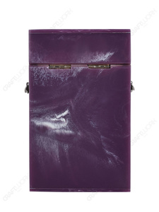 Pochette de soirée structurée verticale en résine marbrée, faite main en Inde, pour les acheteurs en gros, OEM et sous marque privée - Product Image 6