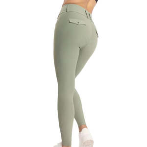 Leggings de equitación de cuero genuino premium para mujer, elegantes pantalones de equitación de cintura alta - Product Image 3