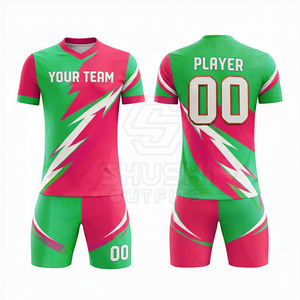 Camiseta de Fútbol de Manga Corta con Cuello en V para Hombre, Uniforme Deportivo Personalizado de Secado Rápido y Tejido Transpirable - Product Image 3