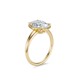 Skinny Willa Lab Grown Diamond <b>Ring</b>-Custom Oval Cut 14K Solid Gold 3.00 Carat Jewelry for <b>Wedding</b> Engagement Anniversary Gift - Product Image 6
