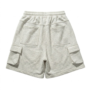 6 Pocket Sporty Eco Friendly Quick Dry Waterproof Drawstring Mid Waist Woven Solid <b>Canvas</b> Cotton Spandex Cargo Shorts Men Half - Product Image 2
