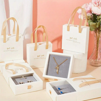 Boîtes cadeaux pour bijoux avec tiroir rembourré en éponge, boîtes d'emballage pour bijoux pour colliers, boucles d'oreilles, bagues, bracelets