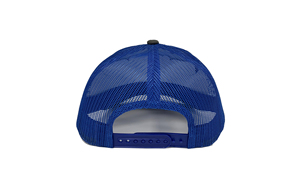 Casquette Trucker à 6 Panneaux en Maille Bleue Respirante avec Logo en Cuir Réglable pour Sports de Plein Air, Fabriquée en Usine au Vietnam - Product Image 4