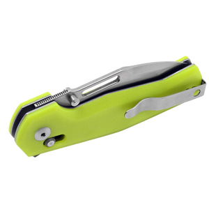 Cuchillos Plegables con Mango Verde Fluorescente, Hoja Ancha de Acero Inoxidable, Ranura para el Pulgar, Agarre Ergonómico, Diseño Portátil - Product Image 6