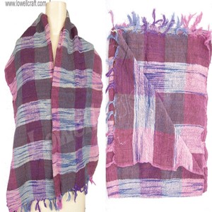Écharpe en coton jacquard tricotée à la main pour homme, écharpe longue en acrylique à carreaux pour femme, isolation thermique, style classique d'hiver, châle chaud - Product Image 1