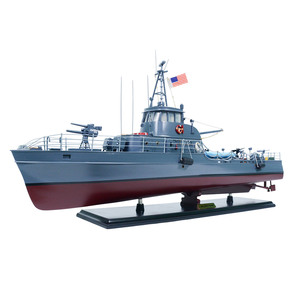 เรือจำลองไม้ทำมือโบราณ US Coast Guard 82 L80 ของตกแต่งฮาโลวีนสุดพิเศษ ไอเดียของขวัญ - Product Image 2