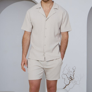 Shorts de sport pour homme 100% coton, avec cordon de serrage, tricotés, respirants, écologiques, séchage rapide, pour l'été, décontractés - Product Image 5